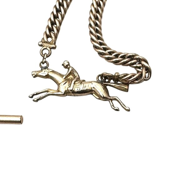 The Best Antique Gold Filled Pocket Watch Chain Horse Equestrian Fobs 51 Grams - Picture 6 of 7